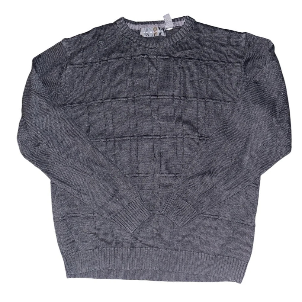 Oscar De La Renta Vintage Knit Pullover Crewneck Sweater Grandpa
